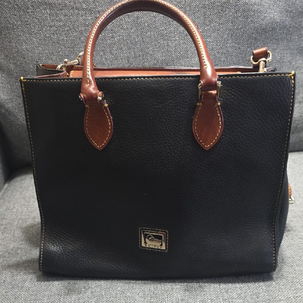 Dooney & Bourke Black and Brown Satchel